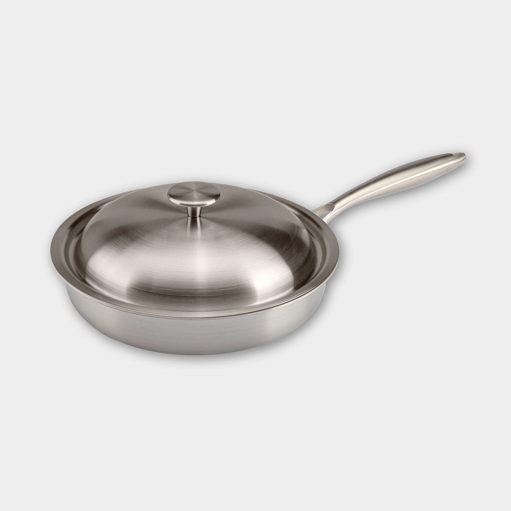 Non-Toxic Ø 9.45 Titanium Cooking Pan with Lid | Due Buoi