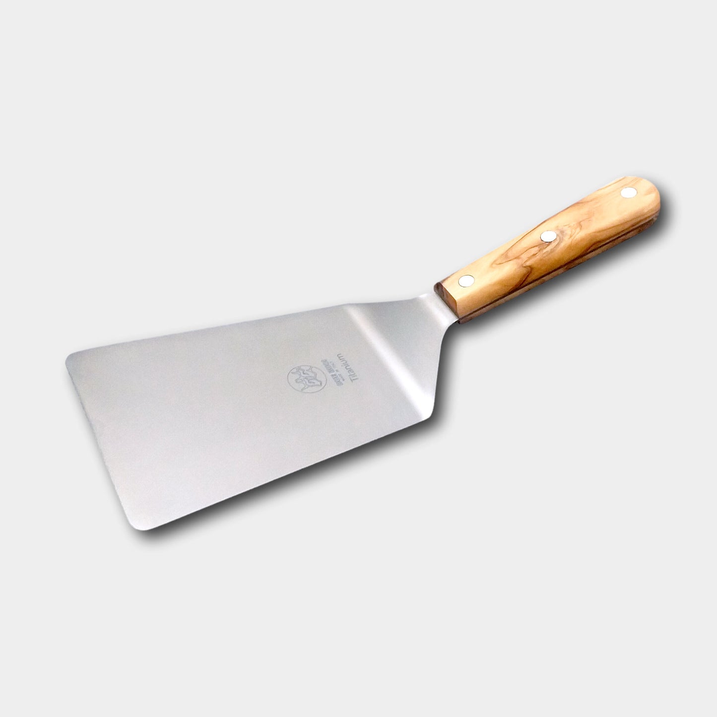 Due Buoi Small Square Spatula - Dimension 2.56 inch x 2.56 inch - Solid Stainless Steel - Professional Quality Restaurant - Kitchen BBQ Grill Griddle